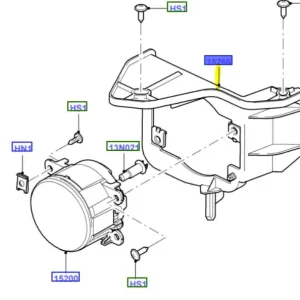 Premium Uchwyt halogenu RH przód Fi02