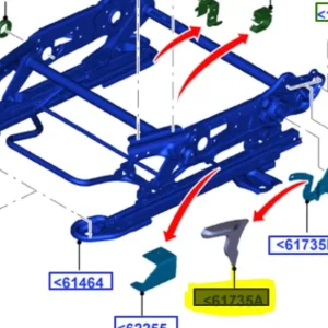 Szybka wysyłka Uchwyt regulacji wysokości fotela pasażera Ford Focus MK3 - wyprzedaż