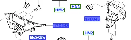Szybka wysyłka Uchwyt zderzaka tylny prawy FORD - wyprzedaż