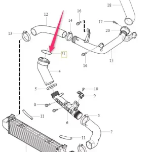 Dostępne od ręki Uszczelka rury intercoolera Volvo