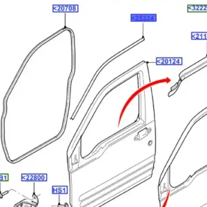 Super okazja Uszczelka górna drzwi prawych transit 20022013