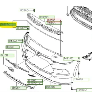 Uszczelka górna zderzaka przedniego Hyundai I20 Kup teraz