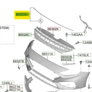 Zamów dziś Uszczelka górna zderzaka przedniego Hyundai I30