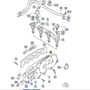Uszczelka kolektora dolotowego fiesta 8996 FORD - wyprzedaż Premium