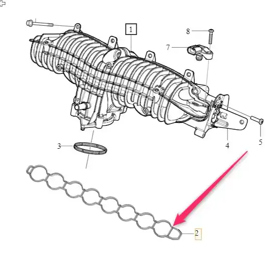 Wysoka jakość Uszczelka kolektora ssącego S60 V60 S80 XC90 XC60 Volvo