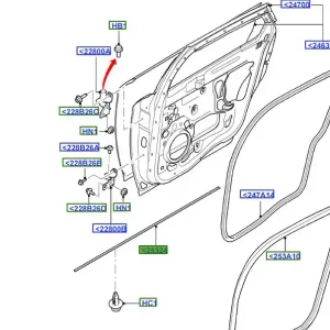 Do wyczerpania zapasów Uszczelka drzwi tylnych FORD