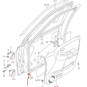 Uszczelka drzwi lewy przód Dostępne od ręki
