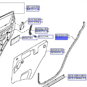 Darmowy zwrot Uszczelka drzwi lewy tył qashqai +2 20082013 NISSAN - wyprzedaż