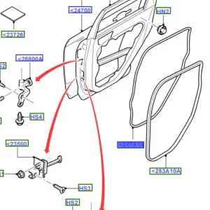Ekspresowa dostawa Uszczelka drzwi prawy tył Ford Focus MK2 - wyprzedaż