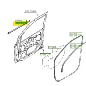Tylko dziś Uszczelka drzwi przednich lewa Hyundai Getz
