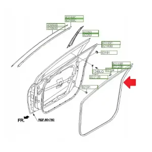 Wyprzedaż USZCZELKA DRZWI PRZEDNICH Lewa Hyundai I40