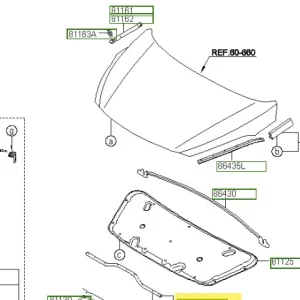 Nowy Uszczelka maski silnika Hyundai I40 - wyprzedaż