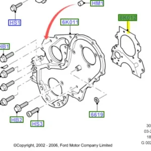 Do wyczerpania zapasów Uszczelka obudowy rozrządu Ford Focus MK2 Mondeo MK4 1.8 - wyprzedaż