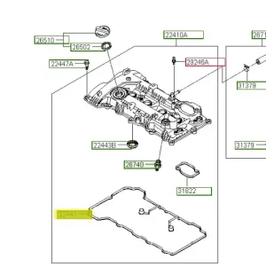 Uszczelka pokrywy zaworów Hyundai I40 (2012) - wyprzedaż Nowość