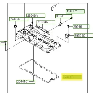 Uszczelka pokrywy zaworów Hyundai I40 / IX35 / Tucson Tani