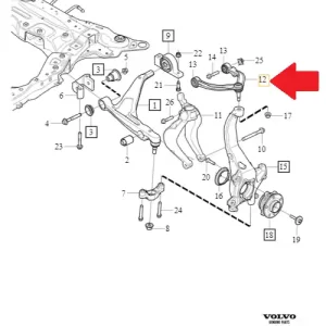 Bezpieczna płatność Wahacz przedni lewy górny Volvo