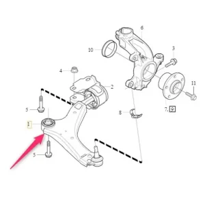 Wahacz przedni lewy Volvo Premium