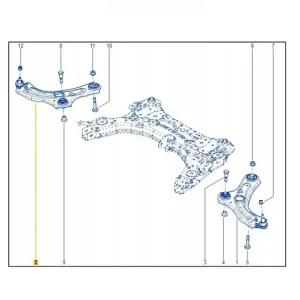 Ostatnie sztuki Wahacz przedni prawy ze sworzniem 5 oe aso