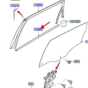 Dostępne od ręki Uszczelka zgarniająca drzwi prawych fiesta 2001-2008