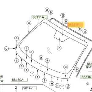 Uszczelka szyby czołowej Hyundai Tucson Ostatnie sztuki