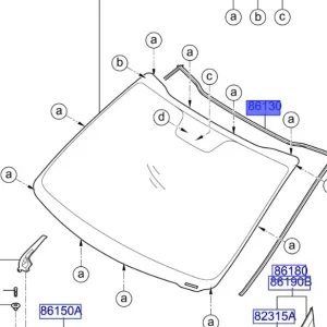 Łatwy zwrot Uszczelka szyby czołowej Kia Picanto 2024