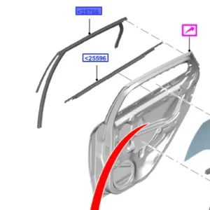 Wyjątkowa oferta Uszczelka szyby drzwi prawy tył focus MK3