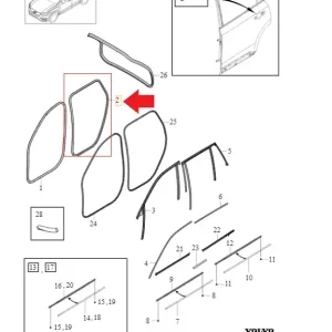 Uszczelka tył nadwozie Volvo Darmowy zwrot