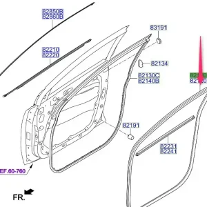 Taniej Uszczelka wewnętrzna drzwi lewy przód sportage KIA