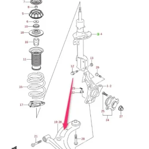 Wahacz lewy przód Suzuki Niska cena