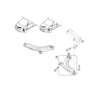 Do wyczerpania zapasów Wahacz prawy przód oe