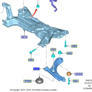 Tani Wahacz przedni lewy dolny focus MK3 FORD