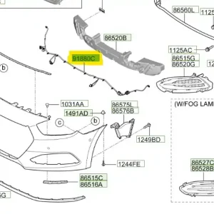 Wiązka elektryczna czujnika parkowania Hyundai I40 (2018) OE - wyprzedaż Okazja
