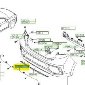 Okazja Wiązka elektryczna czujnika parkowania Hyundai Ioniq (2016) OE - wyprzedaż