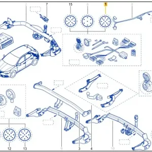 Wiązka elektryczna haka holowniczego 13 PIN RENAULT MEGANE IV 4 TALISMAN OE Popularny