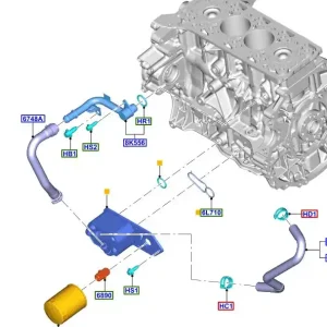 Waż przewód chłodnicy oleju Ford Transit 2014 - wyprzedaż Nowy