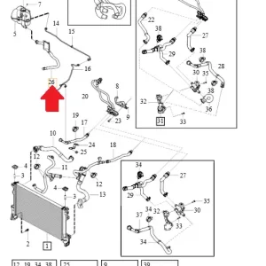 Wąż gumowy przewód chłodzenia Volvo V90 S90 XC90 Ekspresowa dostawa