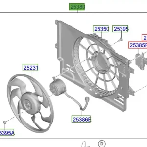 Wentylator chłodnicy kompletny Kia ProCeed 20-25 Do wyczerpania zapasów