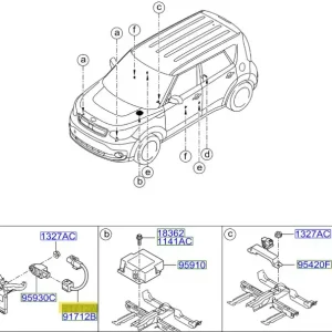 Wiązka przewodu poduszki powietrznej KIA Soul Electric (2014-2018) - wyprzedaż Bestseller