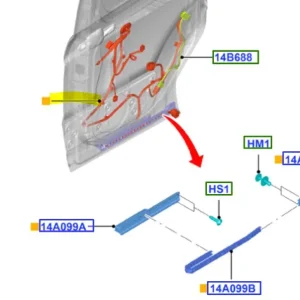 Zamów teraz Wiązka zamykania drzwi bocznych prawych Ford Transit Connect 2013 - wyprzedaż