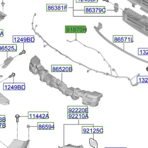 Wiązka zderzak przedniego Kia Sportage 21-25 Bezpieczna płatność
