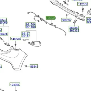 Wiązka zderzaka tylnego Kia RIO 20-25 Dostępne od ręki