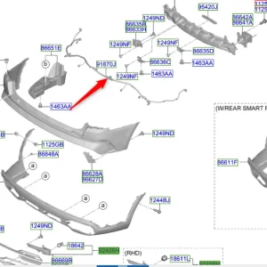 Wiązka zderzaka tylnego Kia Sorento Hybrid 20-23 Kup teraz
