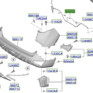Popularny Wiązka zderzaka tylnego Kia Sportage Hybrid 21-25