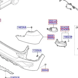 Kup online Wiązka zderzaka tylnego rio / stonic 20162020 KIA - wyprzedaż