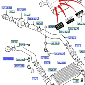Wąż przewód intercoolera focus MK1 FORD - wyprzedaż Dodaj do koszyka
