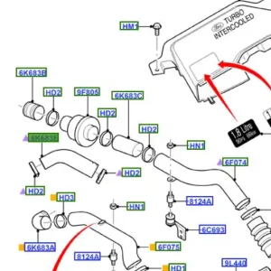Wąż przewód intercoolera transit connect 20022013 FORD - wyprzedaż Kup teraz