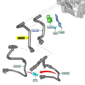Wąż przewód nagrzewnicy Ford Focus 2014 2019 - wyprzedaż Hit cenowy