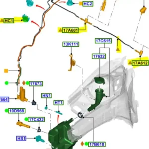 Tani Wąż przewód spryskiwacza Ford Focus MK3 - wyprzedaż