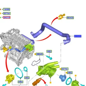 Wąż przewód układu chłodzenia Ford Focus MK3 - wyprzedaż Zamów dziś