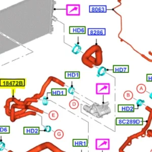 Wąż przewód układu chłodzenia FOrd Mondeo MK5 - wyprzedaż Tylko dziś